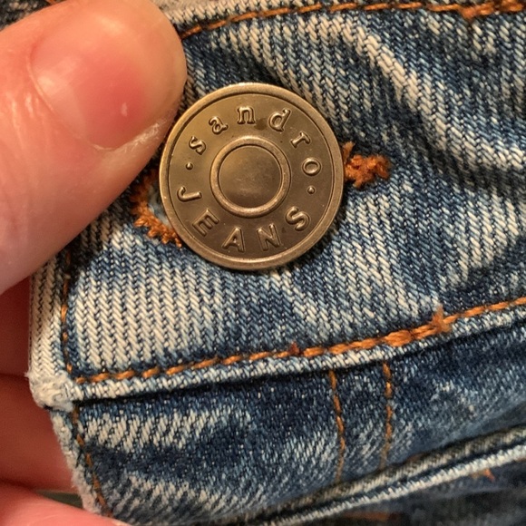 Sandro Paris Double Waist Band Women's Jeans - Picture 10 of 17